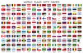 World Countries flags with names Royalty Free Stock Photo