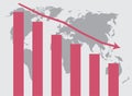 World crisis chart template vector Royalty Free Stock Photo