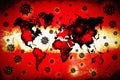 World crisis corona virus epidemic background illustration