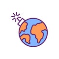 World crisis RGB color icon