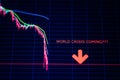 World crisis stocks crash downtrend panic