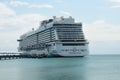 The World Cruise Ship At Harvest Caye Island