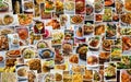 World Cuisine Pasta Collage Royalty Free Stock Photo