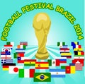 World cup Brazil 2014 participants poster Royalty Free Stock Photo