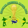 World cup Brazil 2014 poster Royalty Free Stock Photo