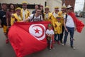 World Cup 2018. Colombian and Tunisian football fans 21.06.2018