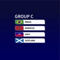 2026 World Cup. Copa Mundial. Group C. Soccer championship. Vector Royalty Free Stock Photo