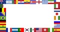 World Cup Final 2014 flags frame Royalty Free Stock Photo