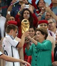 World Cup final game between Germany and Argentina at Maracana Stadium Royalty Free Stock Photo