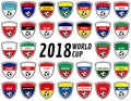 2018 World Cup Russia team badges