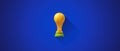 World cup soccer trophy vector icon