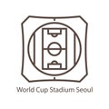 world cup stadium seoul. Vector illustration decorative design