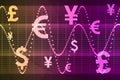 World Currencies Business Abstract Background Royalty Free Stock Photo
