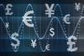 World Currencies Business Abstract Background Royalty Free Stock Photo