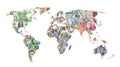 world currency map Royalty Free Stock Photo