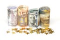 World currency notes Royalty Free Stock Photo