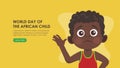 world day of the african child day banner template Royalty Free Stock Photo