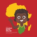 world day of the african child day poster template Royalty Free Stock Photo