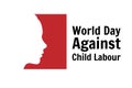 World Day Against Child Labor concept. Template for background, banner, card, poster with text inscription. Vector EPS10