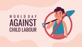 world day against child labour day poster template