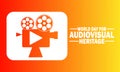 World Day for Audiovisual heritage concept