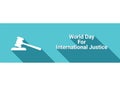 World day for international justice poster design