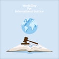 World day for international justice poster design