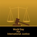 World day for international justice poster design