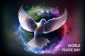 World Day of Peace. International Peace Day. Poster. generating ai