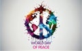 World Day of Peace. International Peace Day. Poster. generating ai