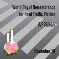 World Day Remembrance for Road Traffic Victims Vector Art