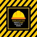 World Day for Safety and Health at Work design Royalty Free Stock Photo