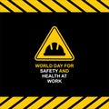 World Day for Safety and Health at Work design Royalty Free Stock Photo