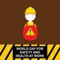 World Day for Safety and Health at Work design Royalty Free Stock Photo