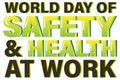 World day for safety and health at work logo design Royalty Free Stock Photo