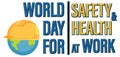 World day for safety and health at work logo design Royalty Free Stock Photo