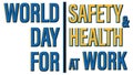 World day for safety and health at work logo design Royalty Free Stock Photo