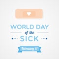 World Day of the Sick. February 11. Vector illustration, flat design