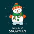 World day of Snowman vector illustration