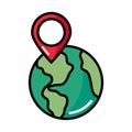 world destination pin