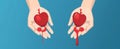 day heart help donor donation health life world give blood. Generative AI.