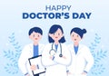 World Doctors Day Vector Illustration for Greeting Card, Poster or Background with Doctor, Stethoscope and Medical Equipment Image