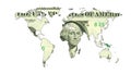 World Dollar map Royalty Free Stock Photo
