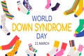World down syndrome day background vector illustration Royalty Free Stock Photo