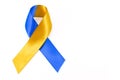 World down syndrome day with blue yellow awareness Royalty Free Stock Photo