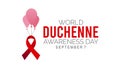 World Duchenne Awareness Day is observed every year on September.Holiday concept. Royalty Free Stock Photo
