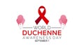 World Duchenne Awareness Day is observed every year on September.Holiday concept. Royalty Free Stock Photo