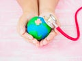 World Earth Day April 22 and World health day, April 7 concept. Royalty Free Stock Photo