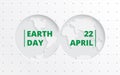 World Earth day concep 22 april vector illustration background