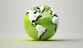 World Earth day concept. Illustration of the green planet earth on a white background. earth day poster, banner, card, APRIL 22,